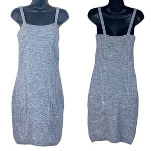 House of Harlow 1960 Heather Gray Knit Sleeveless Mini Dress Sz M